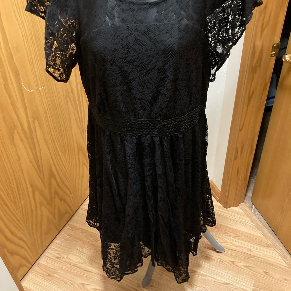 Torrid Elegant Black Lace Dress
